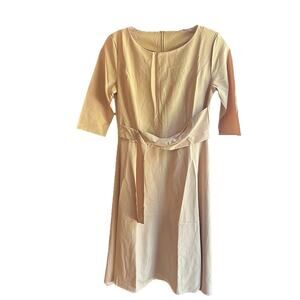 Womens Short Sleeve Blush Pink Faux Wrap Dress Size Small‎ Aline NWOT